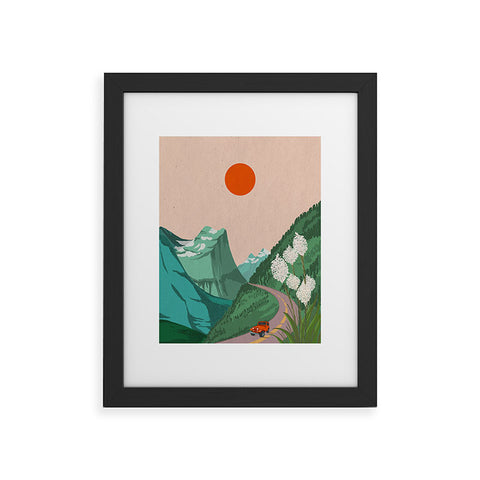 Jenn X Studio Mountain Sunset I Framed Art Print