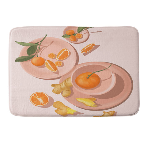 Jenn X Studio Pastel Oranges and Ginger Memory Foam Bath Mat