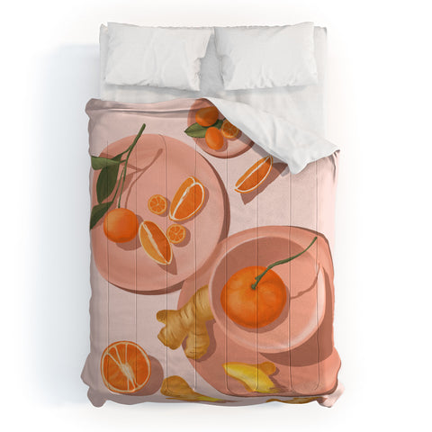 Jenn X Studio Pastel Oranges and Ginger Comforter
