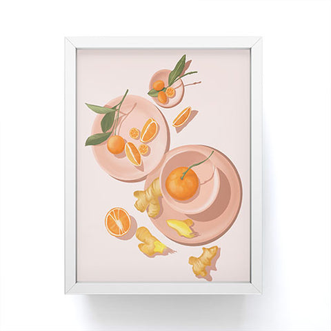 Jenn X Studio Pastel Oranges and Ginger Framed Mini Art Print