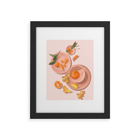 Jenn X Studio Pastel Oranges and Ginger Framed Art Print