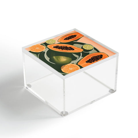 Jenn X Studio Summer papayas and citrus Acrylic Box