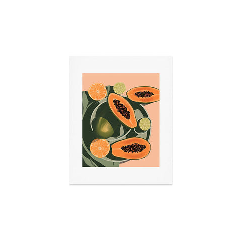 Jenn X Studio Summer papayas and citrus Art Print