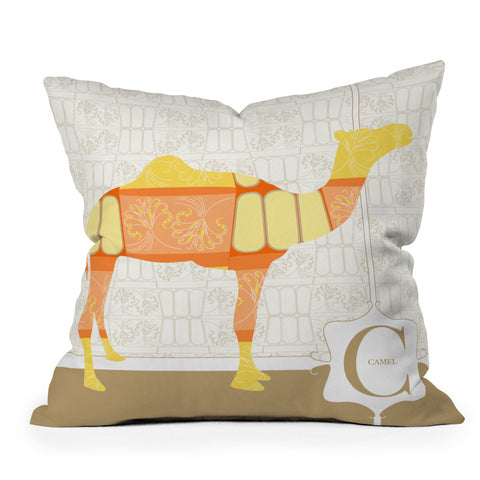 Jennifer Hill Mister Camel Outdoor Throw Pillow