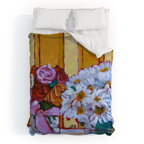 Jenny Grumbles Daisies and Roses Duvet Cover