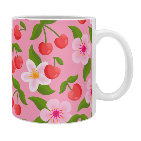 Jessica Molina Cherry Pattern on Pink Coffee Mug