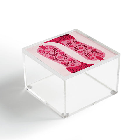 Jessica Molina Cowgirl Boots Hot Pink Acrylic Box