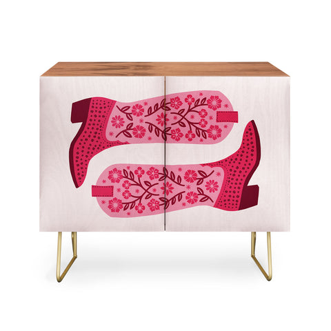 Jessica Molina Cowgirl Boots Hot Pink Credenza