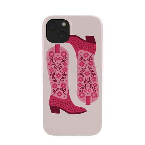 Jessica Molina Cowgirl Boots Hot Pink Phone Case