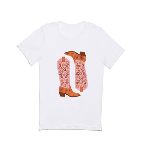 Jessica Molina Cowgirl Boots Pink and Orange Classic T-shirt