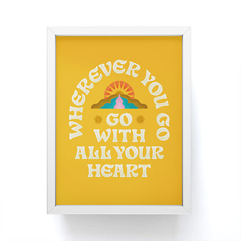 Jessica Molina Go With All Your Heart Yellow Framed Mini Art Print
