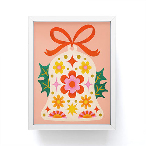Jessica Molina Retro Christmas Sleigh Bell Framed Mini Art Print
