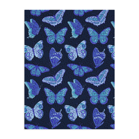 Jessica Molina Texas Butterflies Blue on Navy Puzzle