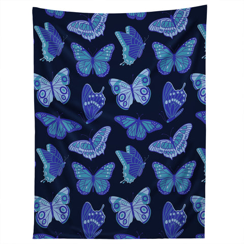 Jessica Molina Texas Butterflies Blue on Navy Tapestry