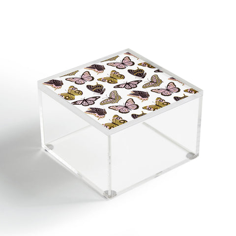 Jessica Molina Texas Butterflies Blush and Gold Acrylic Box