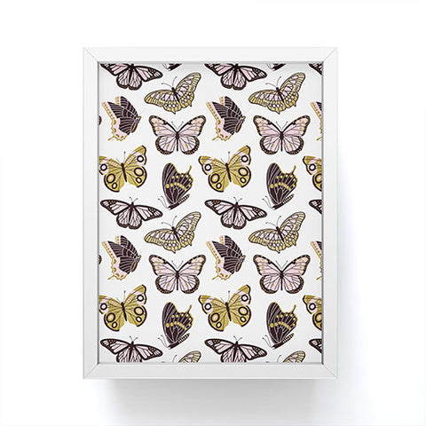 Jessica Molina Texas Butterflies Blush and Gold Framed Mini Art Print