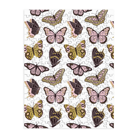 Jessica Molina Texas Butterflies Blush and Gold Puzzle