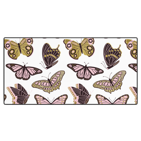 Jessica Molina Texas Butterflies Blush and Gold Desk Mat