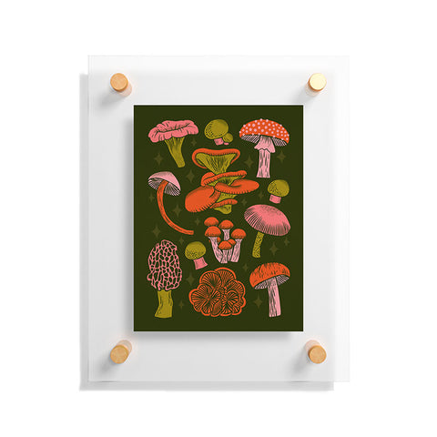 Jessica Molina Texas Mushrooms Bright Multi Floating Acrylic Print