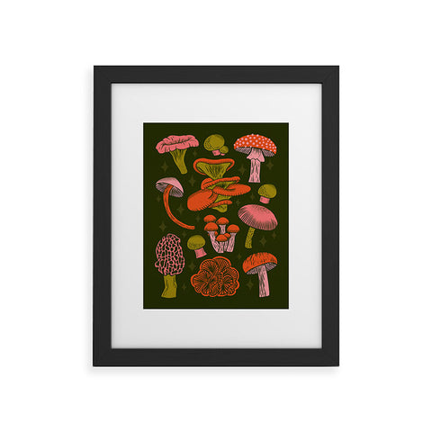 Jessica Molina Texas Mushrooms Bright Multi Framed Art Print