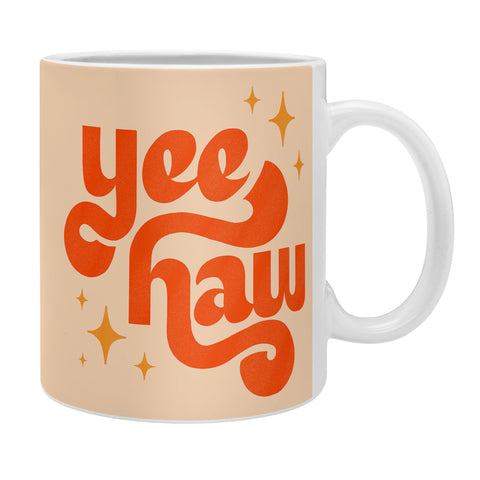 Jessica Molina Yee Haw Orange on Cream Coffee Mug