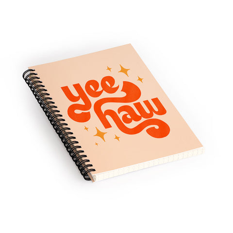 Jessica Molina Yee Haw Orange on Cream Spiral Notebook