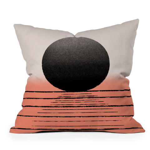 Jimmy Tan Abstraction pattern 26 red oce Outdoor Throw Pillow