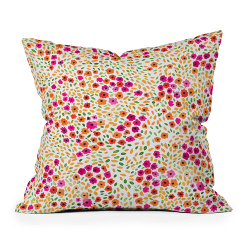 Joy Laforme Azalea In Pink Outdoor Throw Pillow