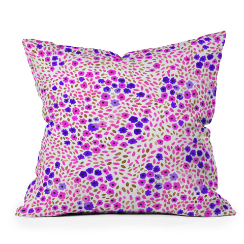 Joy Laforme Azalea In Purple Throw Pillow