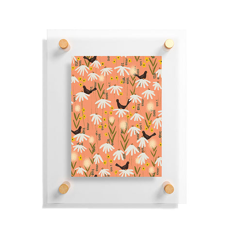 Joy Laforme Blooms of Dandelions and Wild Daisies Floating Acrylic Print