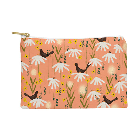 Joy Laforme Blooms of Dandelions and Wild Daisies Pouch