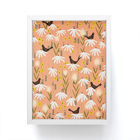 Joy Laforme Blooms of Dandelions and Wild Daisies Framed Mini Art Print