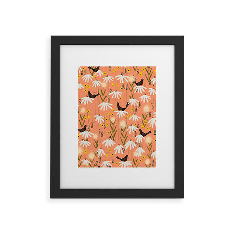 Joy Laforme Blooms of Dandelions and Wild Daisies Framed Art Print