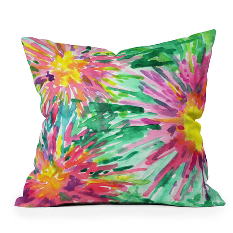 Joy Laforme Floral Confetti Outdoor Throw Pillow