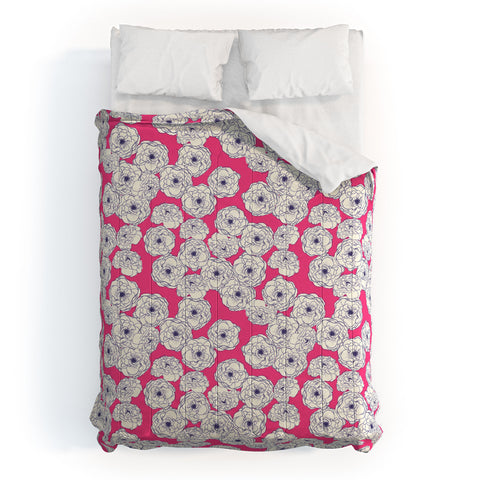 Joy Laforme Floral Sophistication In Pink Comforter