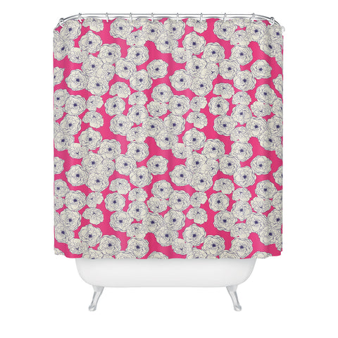 Joy Laforme Floral Sophistication In Pink Shower Curtain