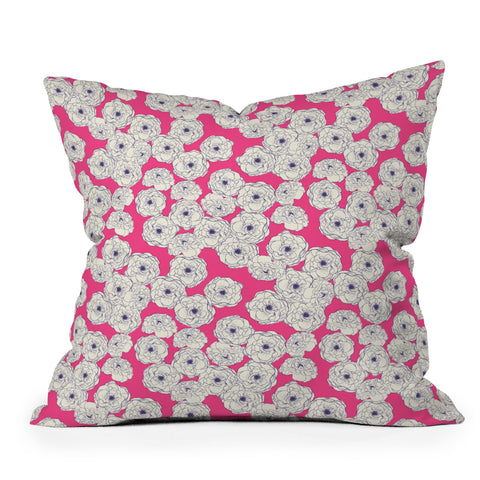 Joy Laforme Floral Sophistication In Pink Throw Pillow
