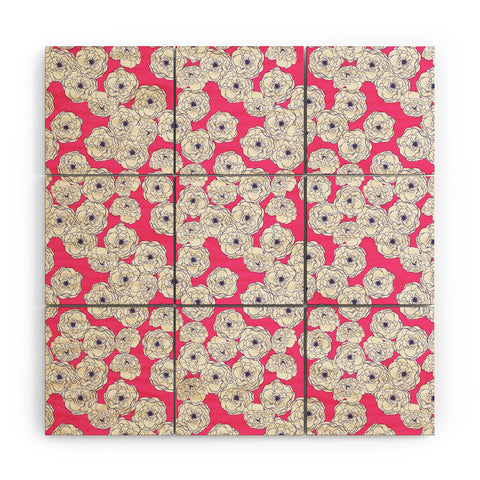 Joy Laforme Floral Sophistication In Pink Wood Wall Mural