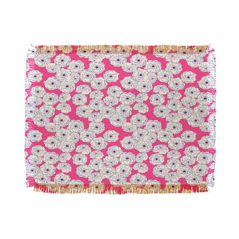 Joy Laforme Floral Sophistication In Pink Throw Blanket