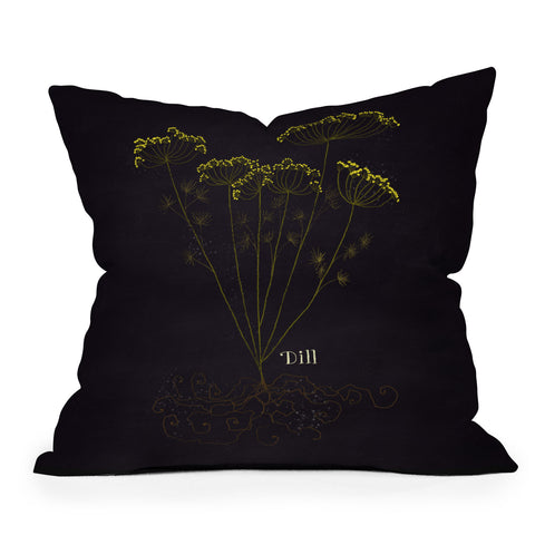 Joy Laforme Herb Garden Dill Outdoor Throw Pillow