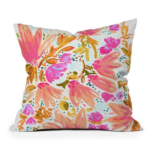 Joy Laforme Orange Blossom in Pink Outdoor Throw Pillow