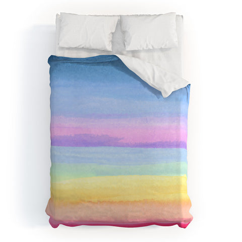 Joy Laforme Rainbow Ombre Duvet Cover