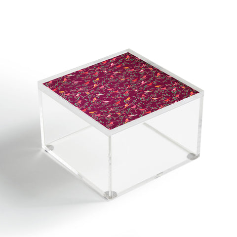 Joy Laforme Sweet Songbird In Deep Pinks Acrylic Box