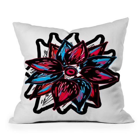Julia Da Rocha Flowerstract Outdoor Throw Pillow