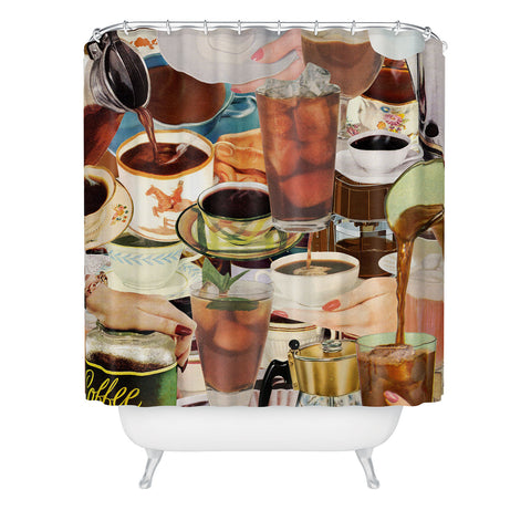 Julia Walck Wake Up and Smell the Coffee Shower Curtain