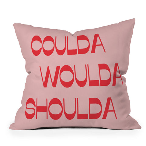 June Journal Coulda Woulda Outdoor Throw Pillow