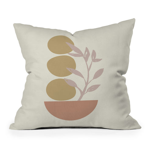 June Journal Desert Botanicals and Organic Outdoor Throw Pillow