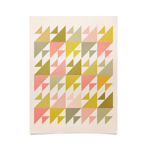 June Journal Geometric 21 in Autumn Pastels Poster