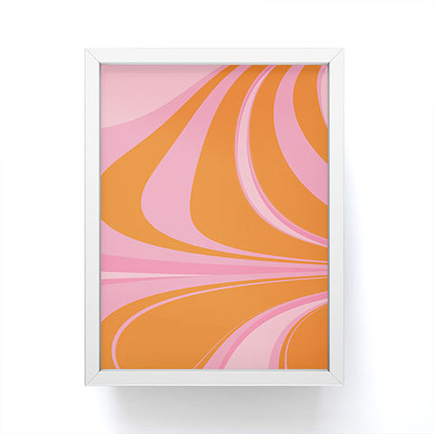 June Journal Groovy Color in Pink and Orange Framed Mini Art Print