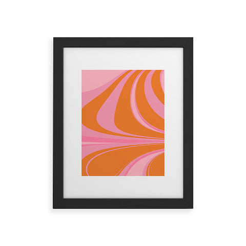 June Journal Groovy Color in Pink and Orange Framed Art Print